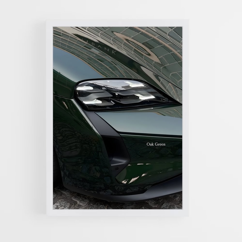 Poster Turbo Émeraude – affiche Porsche (vue 3)